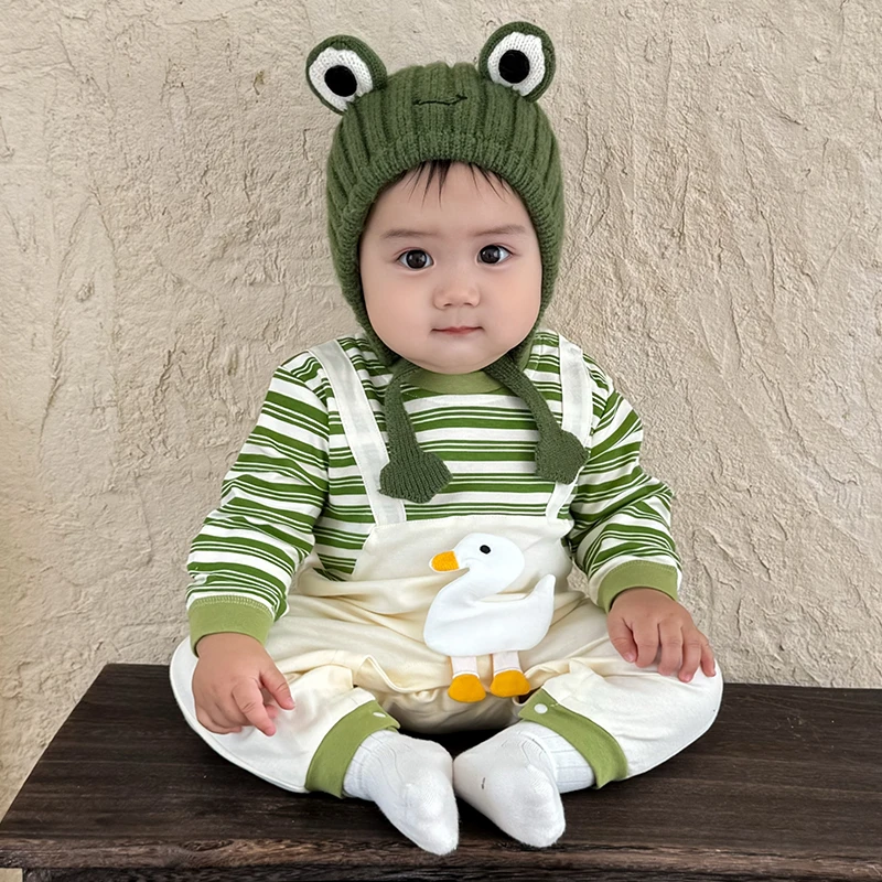 婴儿衣服宝宝春秋外出纯棉长袖薄款满月新生儿连体衣哈衣睡衣秋装