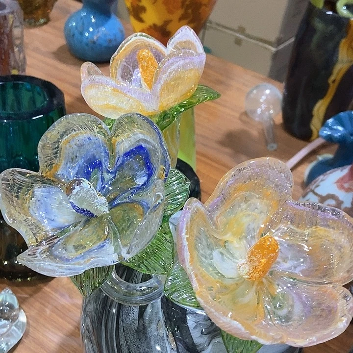 无铅玻璃琉璃花高45口9