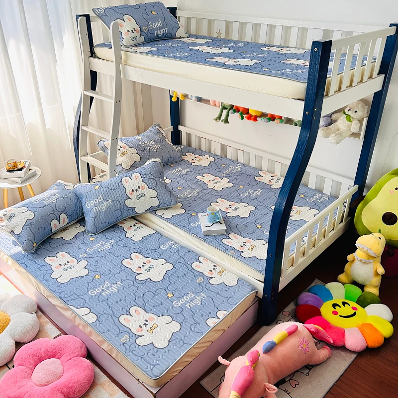 乳胶凉席夏季冰丝三件套夏凉垫学生宿舍上下铺床笠床单空调夏天