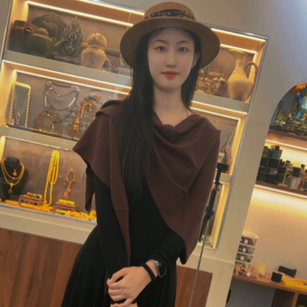 羊毛针织阿佳白玛同款法式外搭女士防风冬季披肩