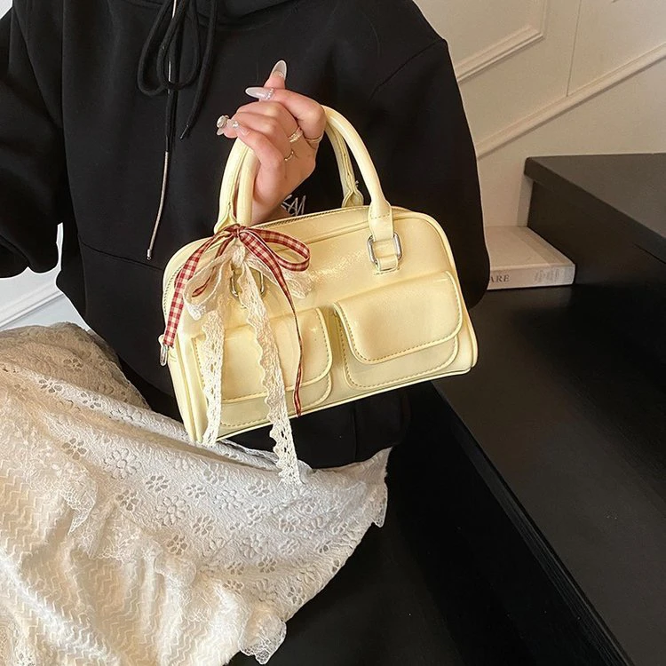 韩国许允真晕针姐同款standoil保龄球包小众波士顿单肩手提腋下包