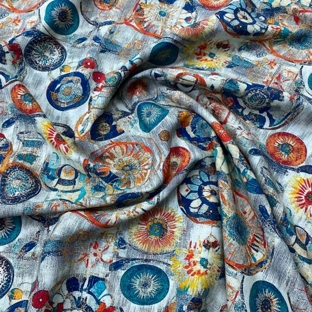 重磅棉绸.快乐星球春夏连衣裙旗袍面料柔软透气