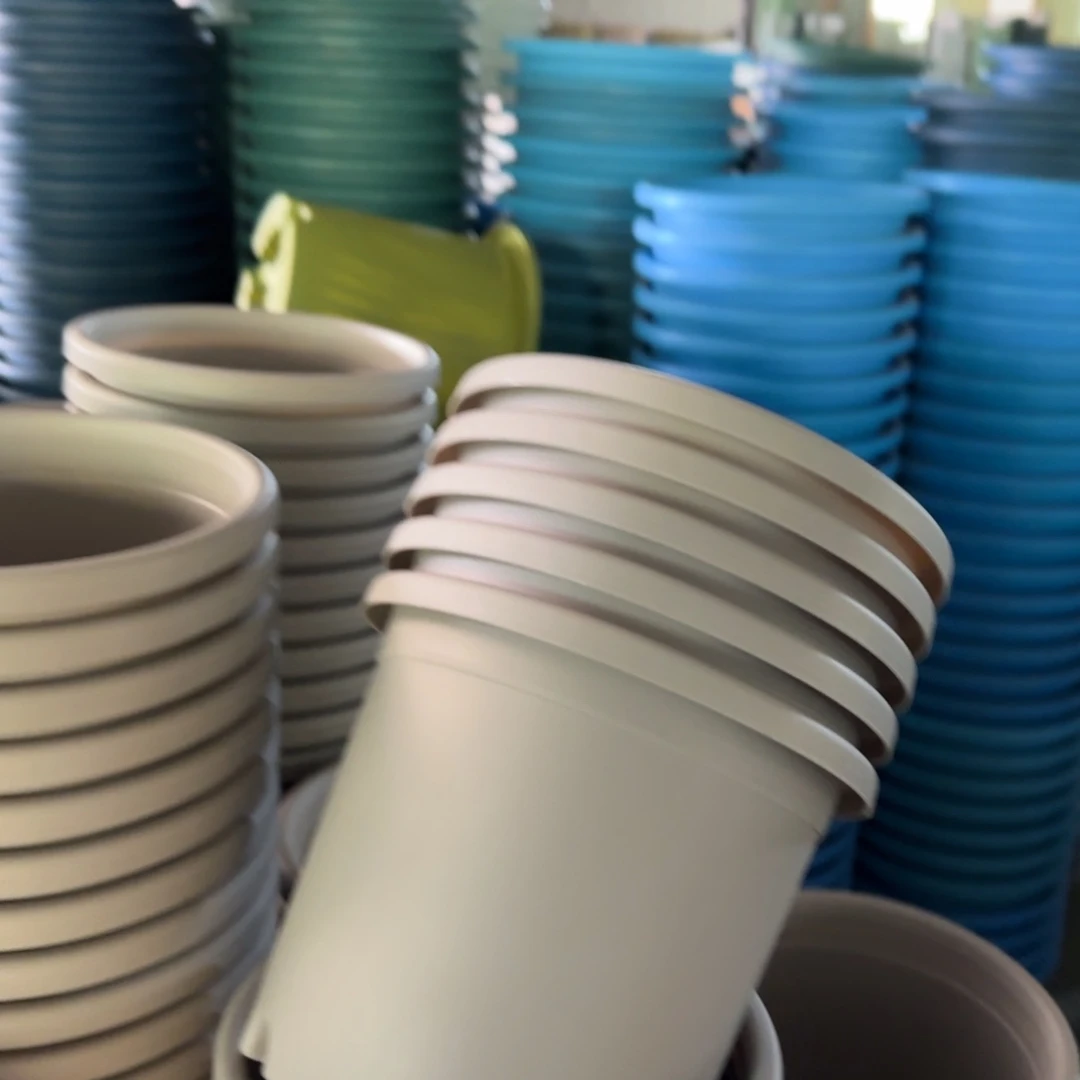 树脂四季盆2#无拖灰白微瑕13