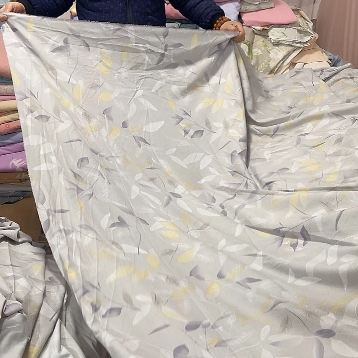 莫代尔纤维长绒棉灰色小竹叶5,5米