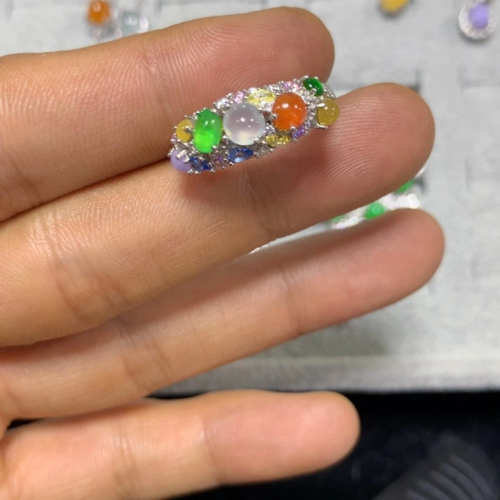 p***s未镶嵌翡翠耳饰翡翠戒指