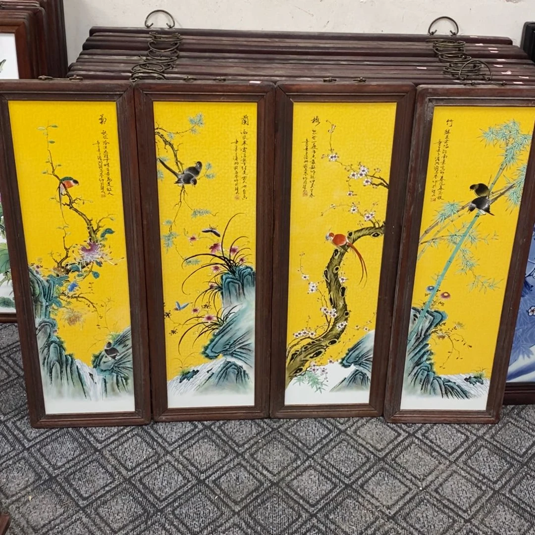 瓷80*28*4景德镇瓷板画柴窑烧制