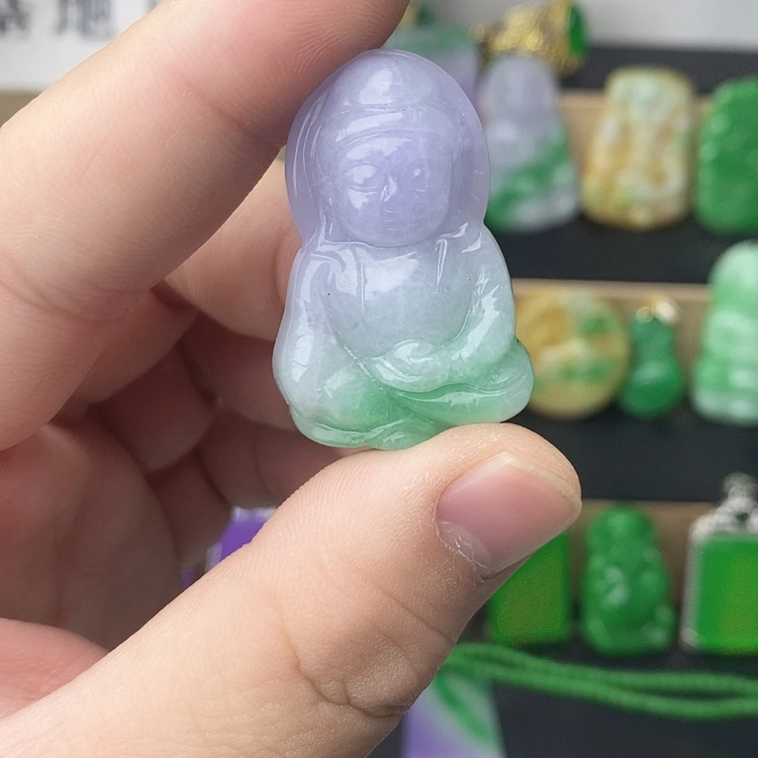 翡翠银S925镶嵌吊坠(赠链)