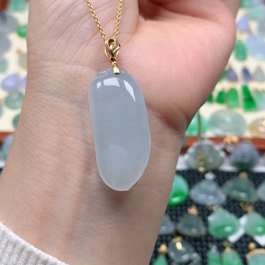 【闪购商品】翡翠吊坠(不含链)18K金镶嵌