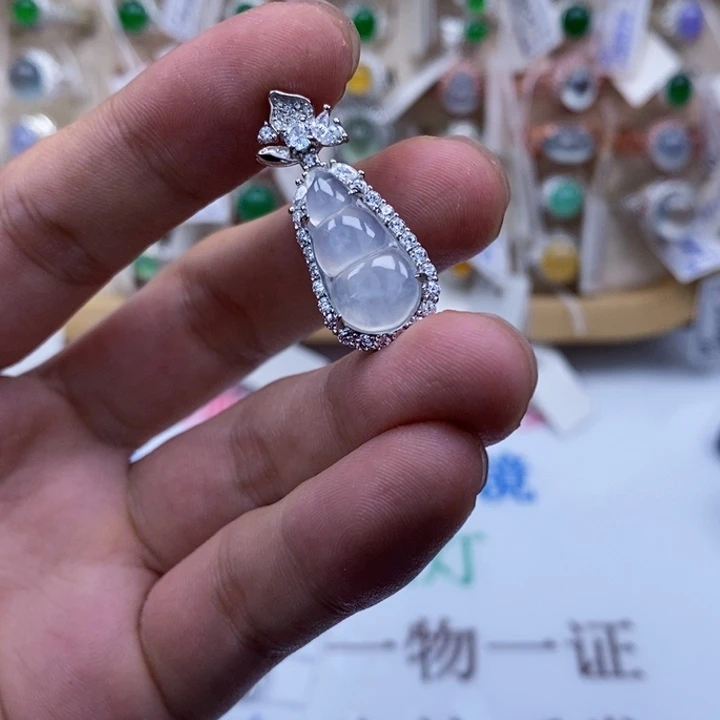 翡翠戒指银S925镶嵌用****6天然缅甸翡翠a货