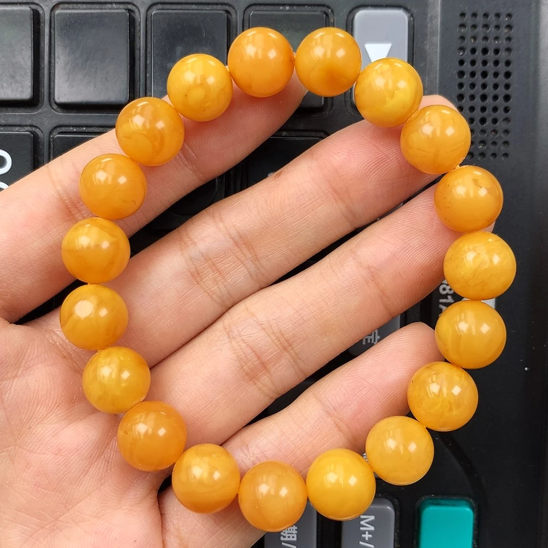 琥珀未镶嵌珠宝奇石10mm➕