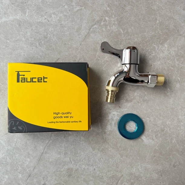 【实拍图】电镀款快开水龙头洗衣机快接龙头塑钢主体耐用拖把池龙头