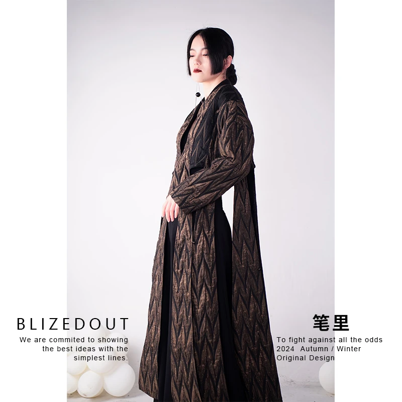 笔里【BLIZEDOUT】埃及金系列3092303秋冬复古设计款小众外套棉服衣