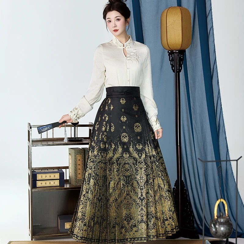 【凤求凰】华服兴原创高端马面裙春秋季新中式国风显瘦气质高腰时尚