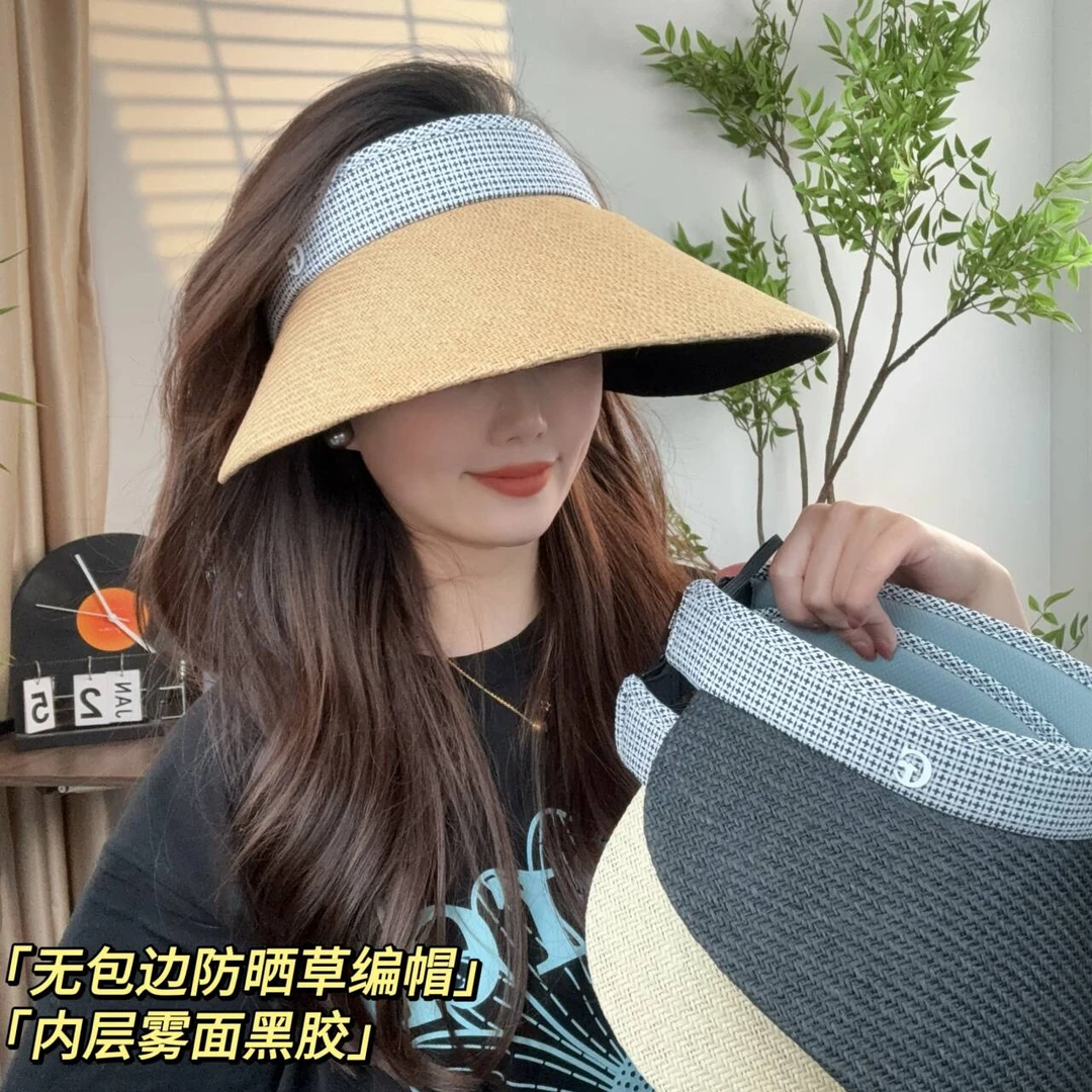 女空顶空顶帽帽子户外夏季太阳帽百搭网红夏天太阳帽沙滩帽