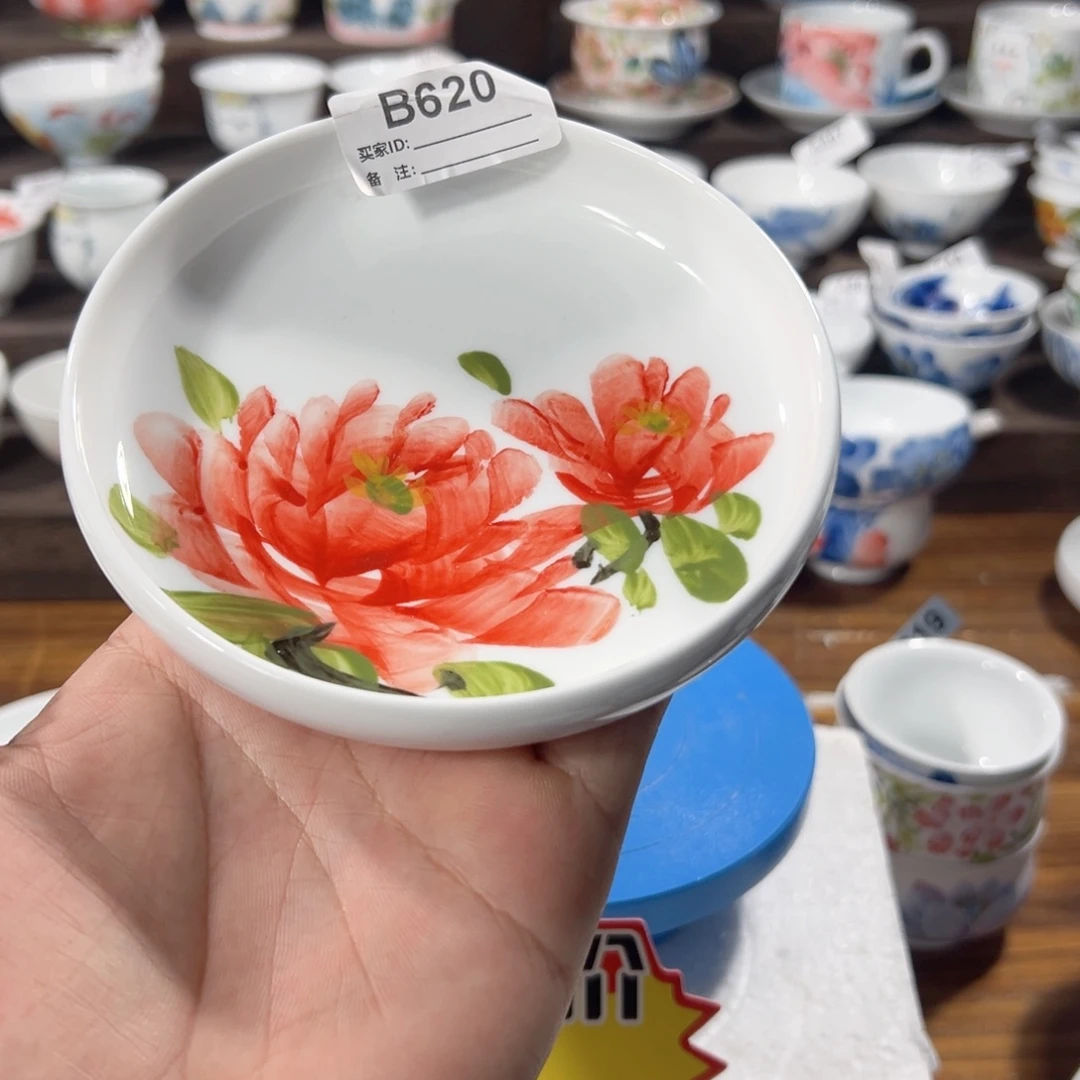 景德镇手工手绘陶瓷5寸小圆碟