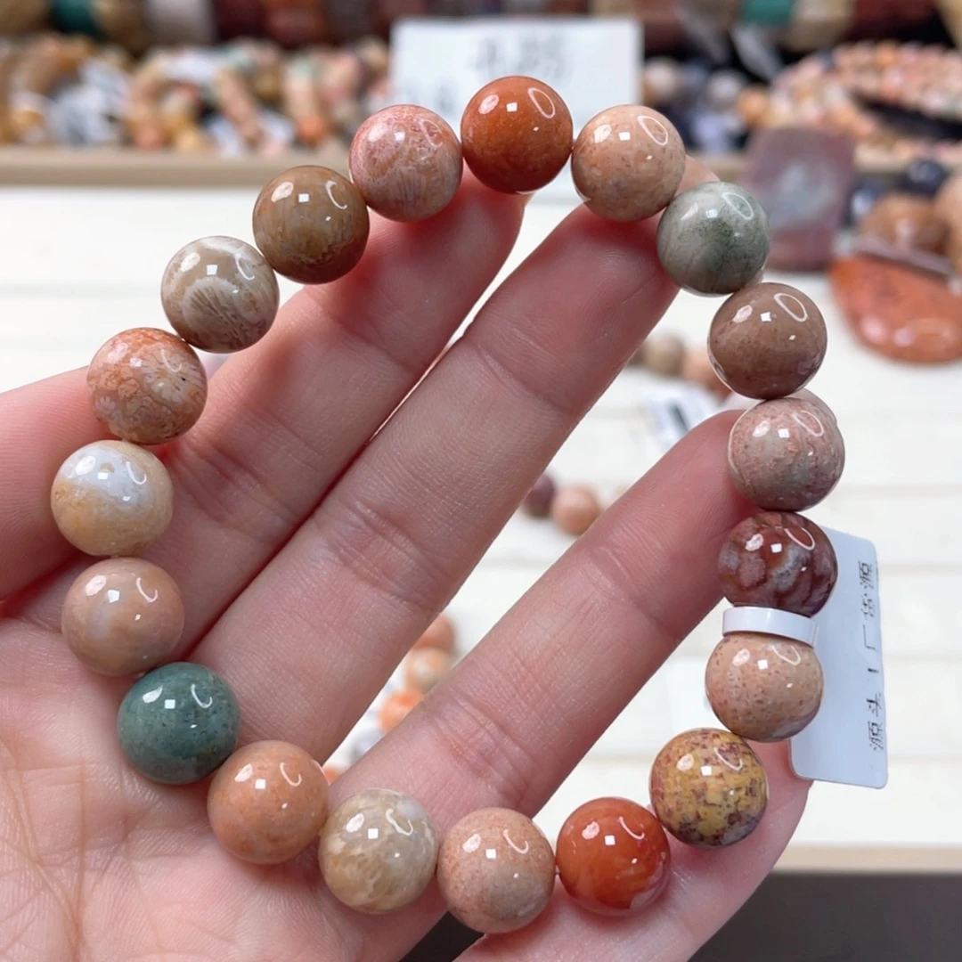 未镶嵌手链硅化珊瑚（珊瑚玉）红*囍172