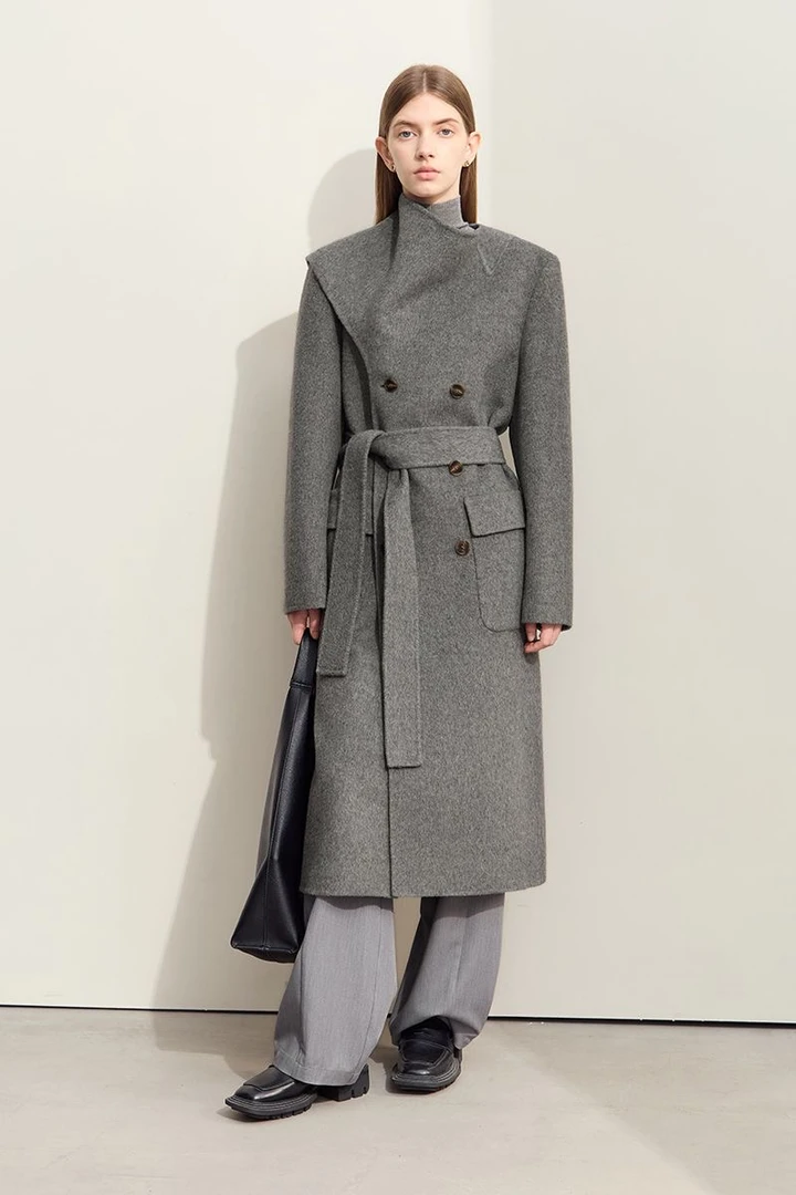 （601-800）冬季加厚双面呢子外套加棉长款X清仓处理不售后默认瑕疵