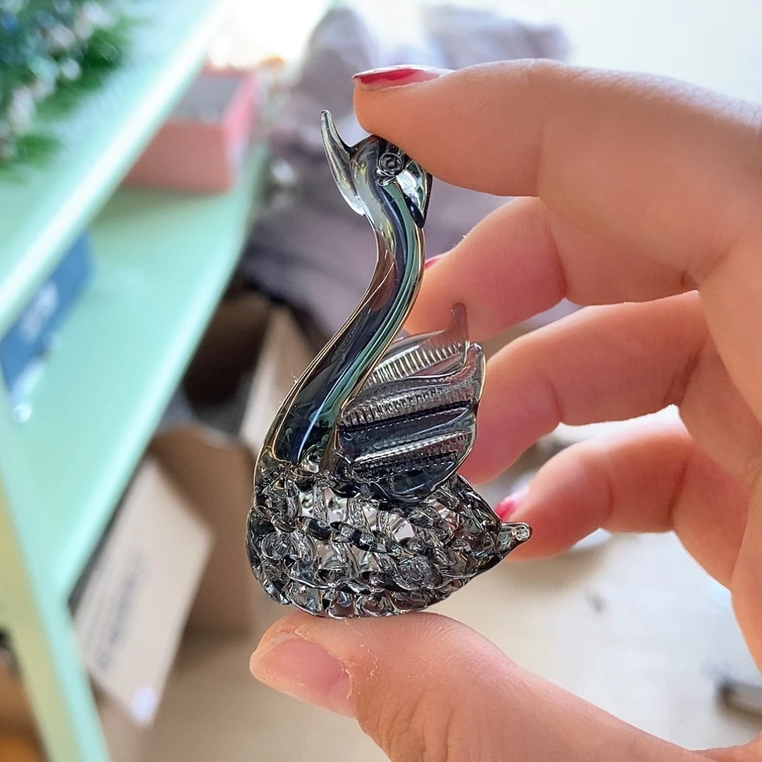 琉璃手工艺品时***?天鹅