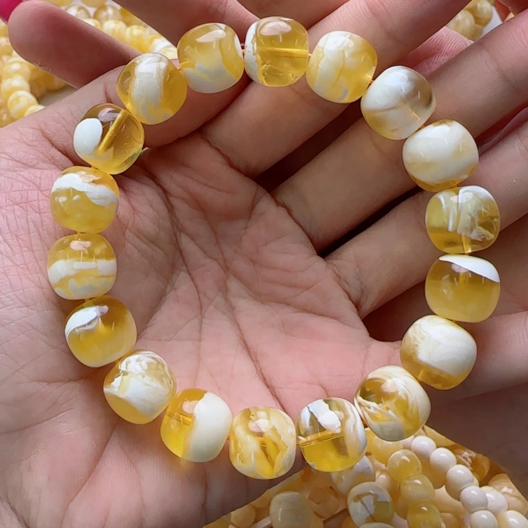 琥珀未镶嵌手链蜜蜡手串