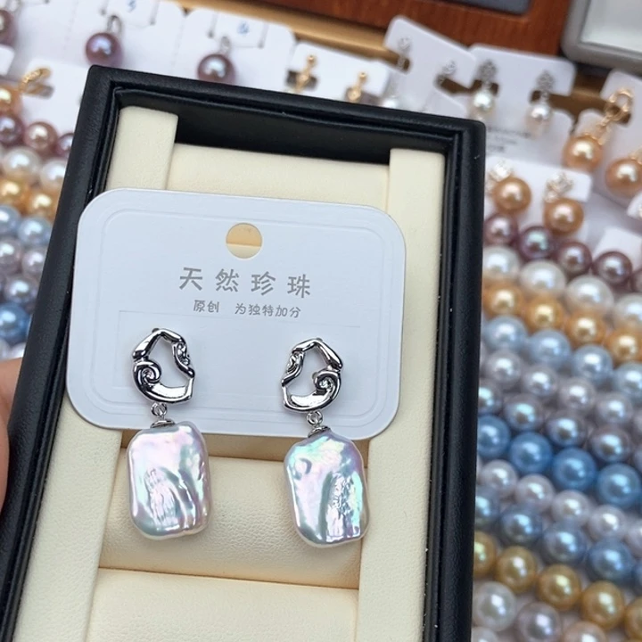 淡水珍珠银S925镶嵌颈饰