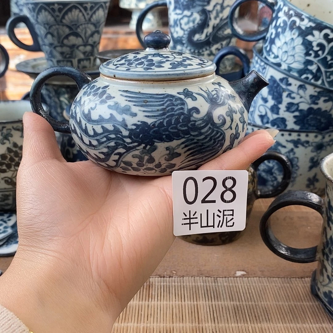 手工手绘青花高温陶瓷