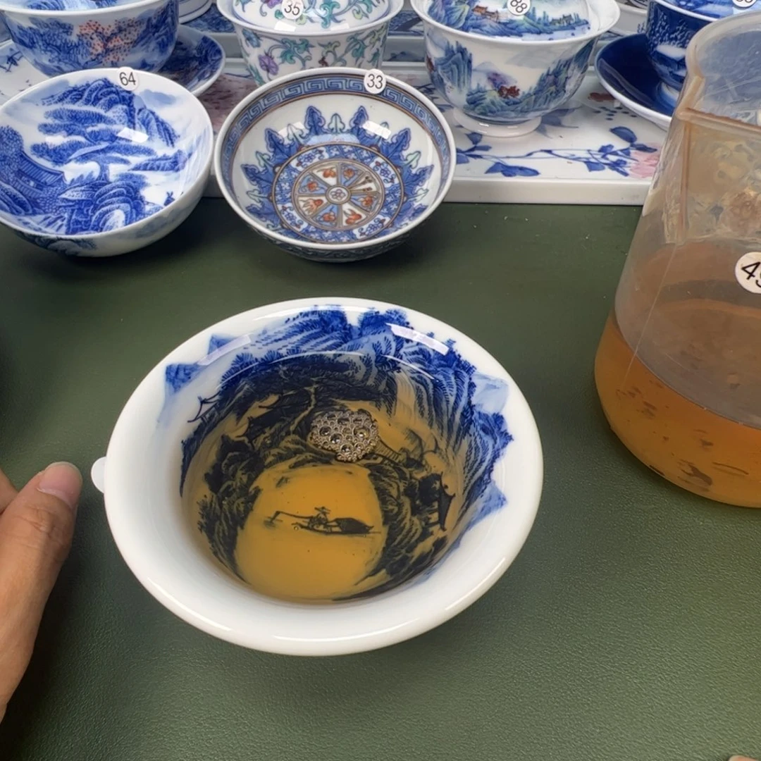 景德镇纯手工纯手绘茶具木木34