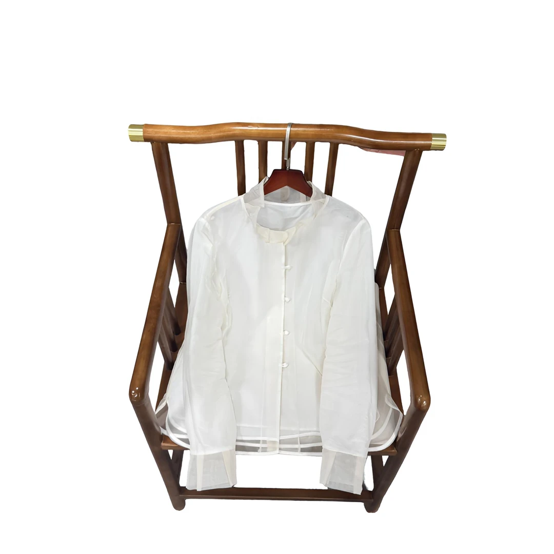 满分桑蚕丝欧根纱双层国风外套