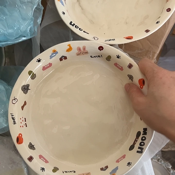 陶默认瑕疵商品盘子