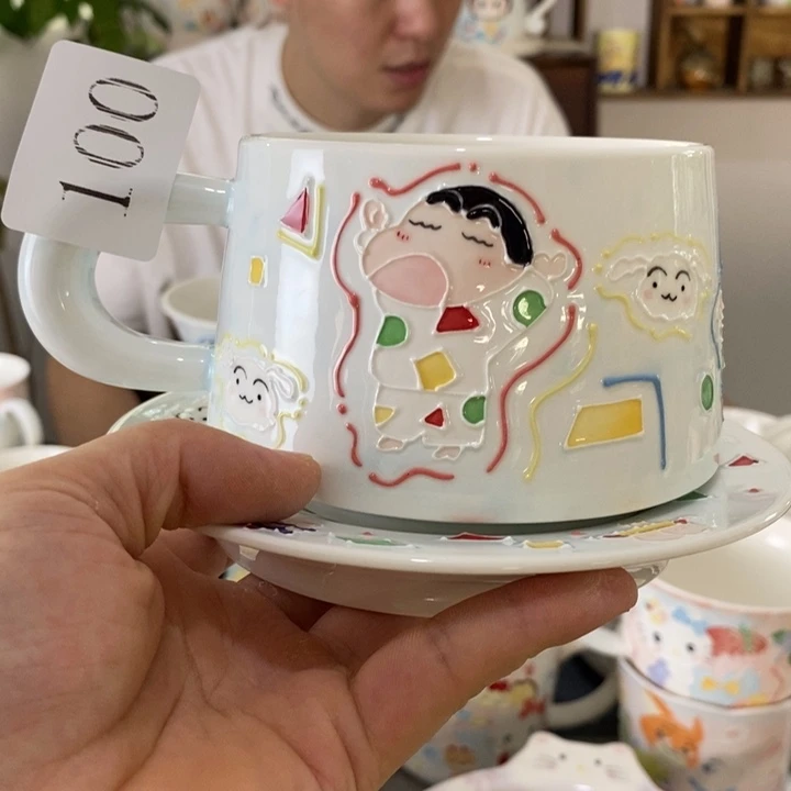 瓷片景德镇釉下彩手绘