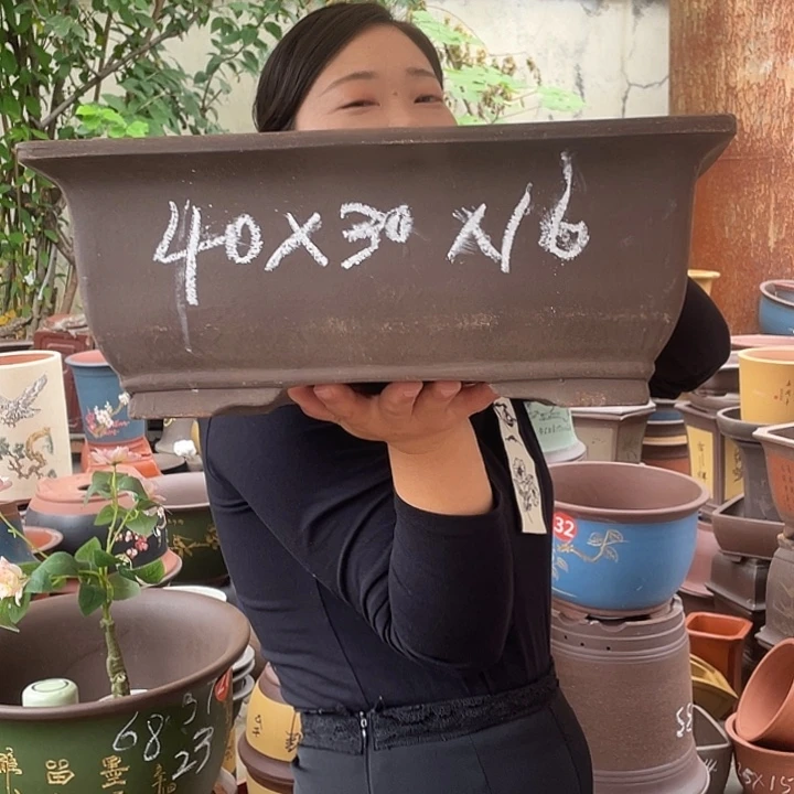 40素面马槽花盆紫砂花盆紫砂