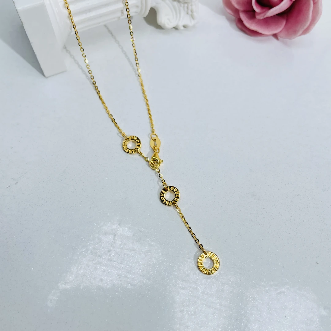 足金999 圆饼套链