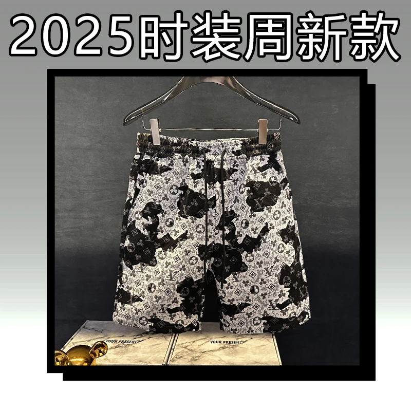 【99301】夏季新款高奢男士提花短裤潮牌2025时尚休闲五分裤