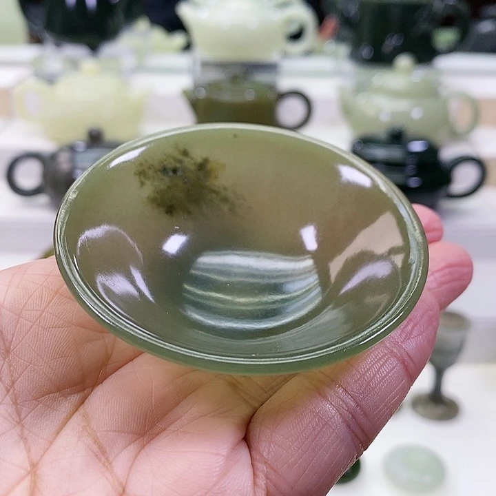 未镶嵌和田玉挂件茶杯40m l