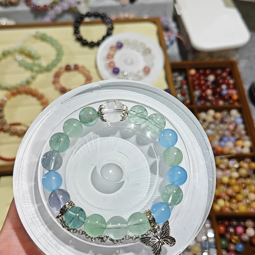 手链烟晶合金水晶手链