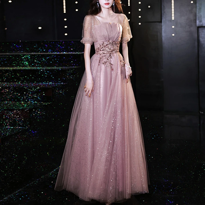 晚礼服女2025新款生日宴会聚会气质名媛主持人仙气修身显瘦连衣裙