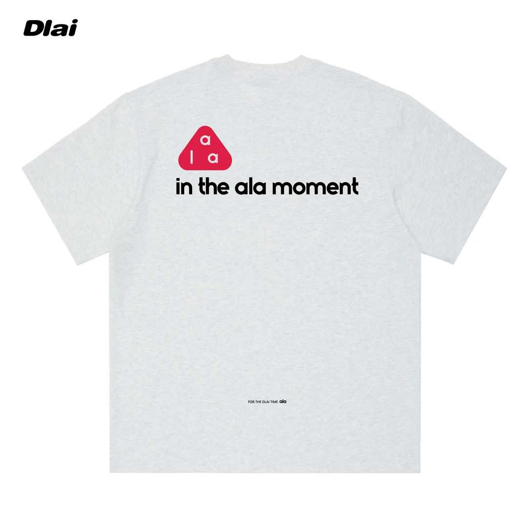 DLAI（moment 小标 AB面）重磅纯棉男女同款t恤美式短袖25新款胶浆