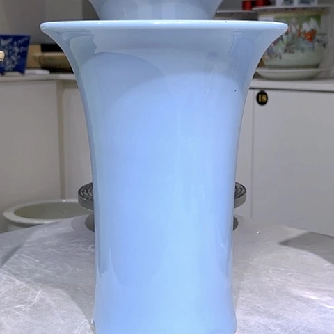 摆件砥**行天青釉陶瓷手工