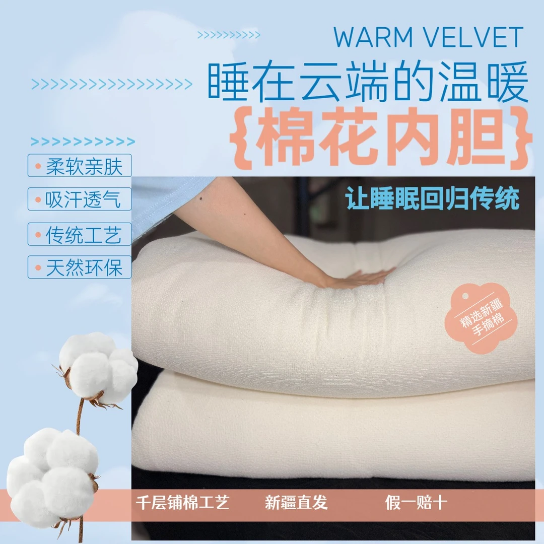 福利款新疆棉花被纯棉加厚保暖被子秋冬床垫褥子棉絮被芯