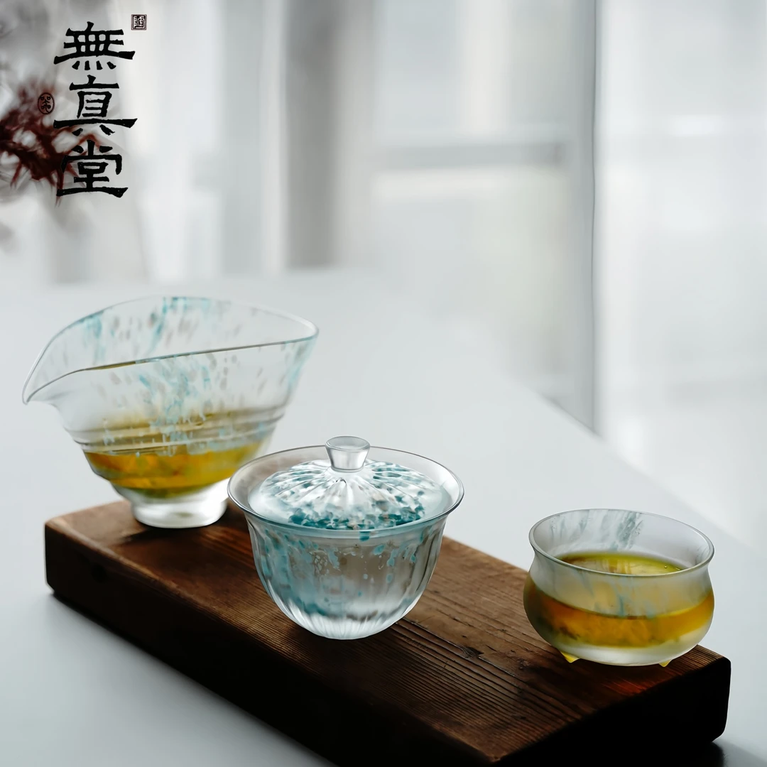 雅悟堂云合三件套装古法琉璃茶道品茗杯家用喝茶套装