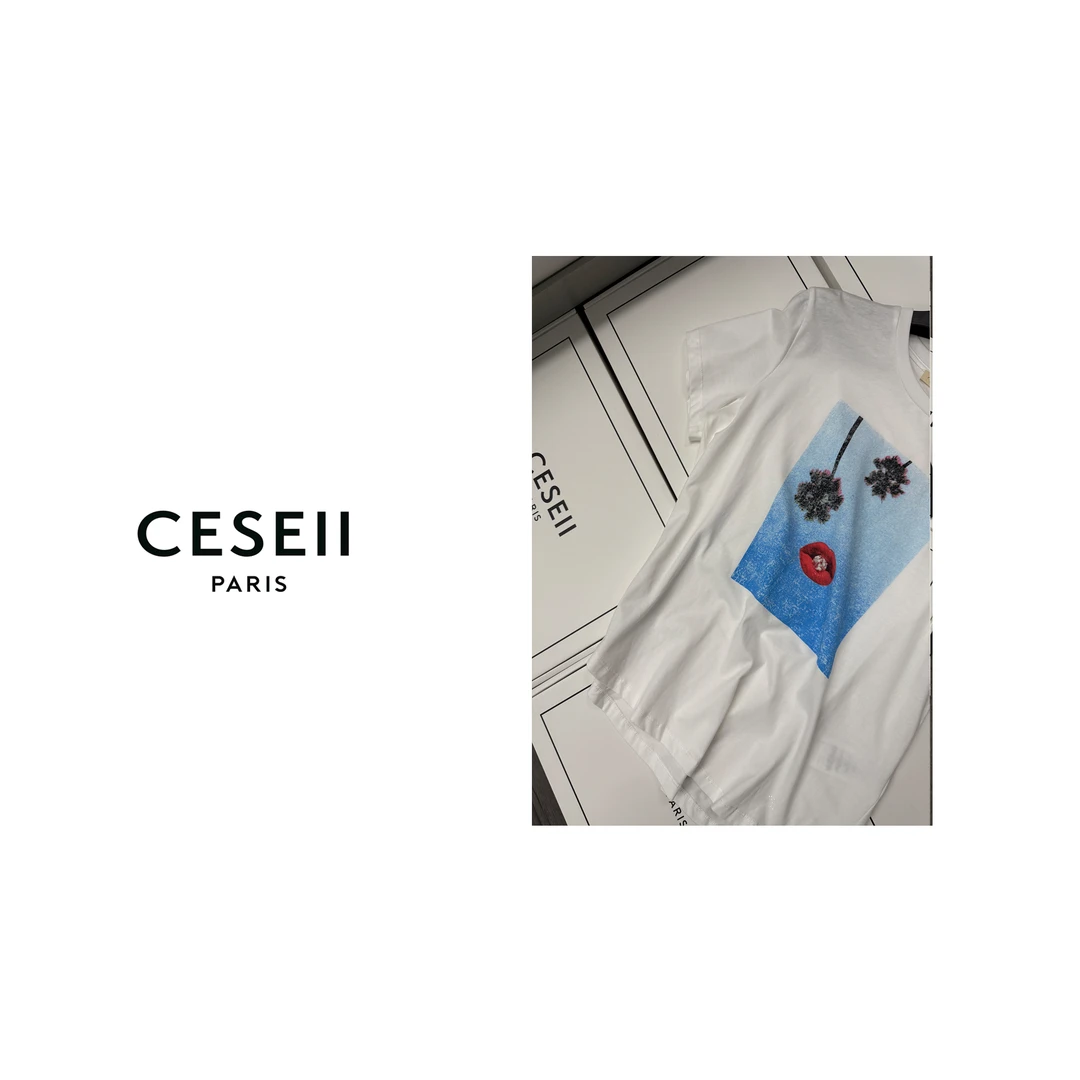 【25XJ317】2025春夏新款顶版印花工艺高弹正常版型针织T