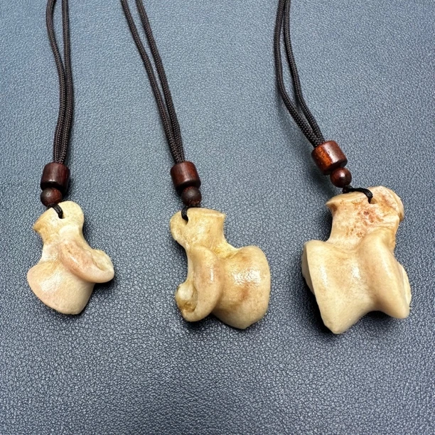 非金属皮质吊坠 藏獒骨黑狗骨狼骨头俾骨髀石髀骨可打孔男女项链