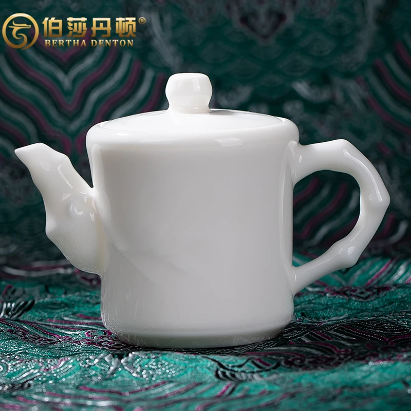 BERTHA DENTON/伯莎丹顿手工德化白瓷茶壶羊脂釉功夫茶具泡茶器