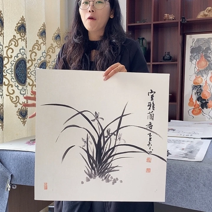国画纯手绘国画写意作品50*50