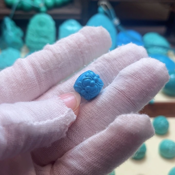 石材蓝色雕刻直径卡13+