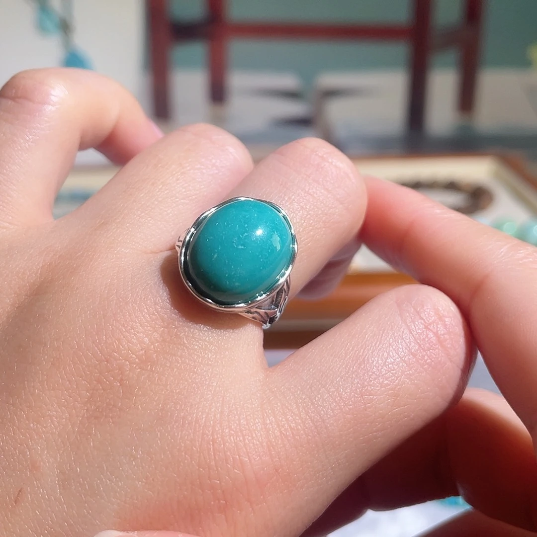 绿松石配饰银S925镶嵌