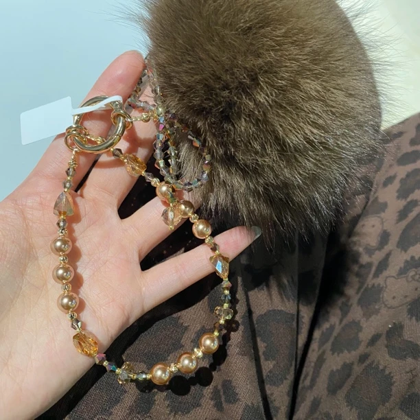 6191咖色原创手机链