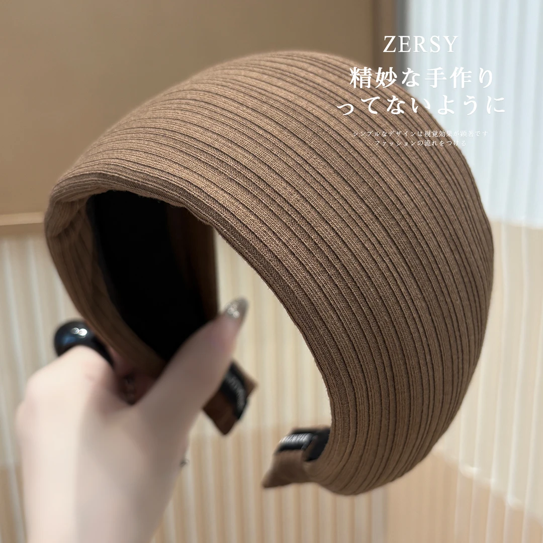 新款高颅顶宽边发箍女高级感洋气时尚发卡日常外戴遮白发洗脸头箍