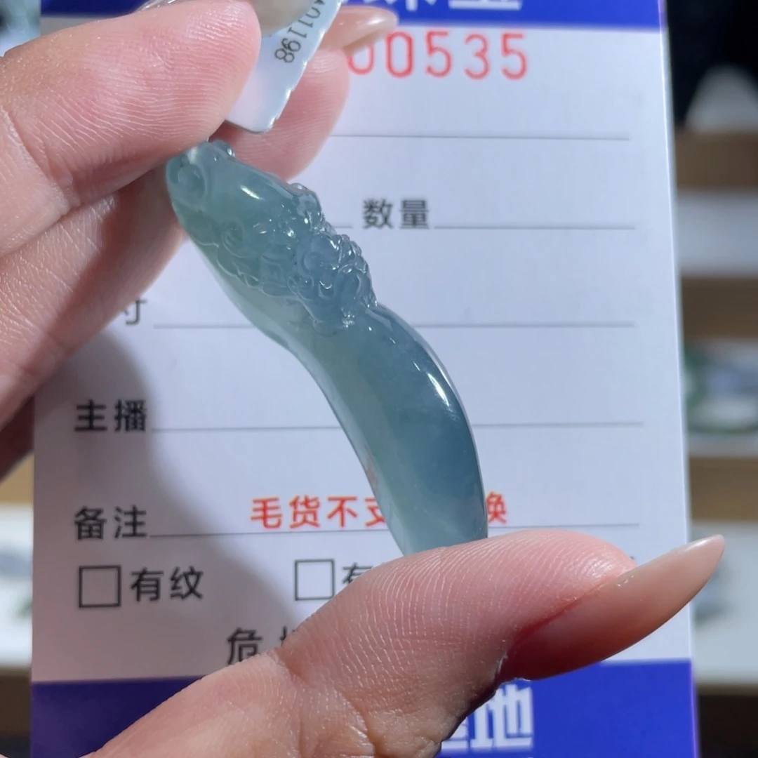 颈饰未镶嵌翡翠龙勾
