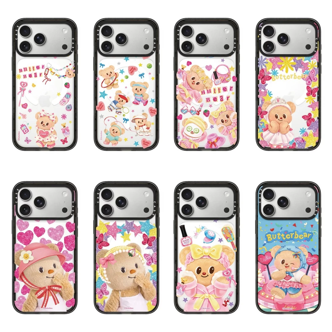 黄油小熊适用于苹果17promax手机壳iPhone16pro保护套15/14亚克力
