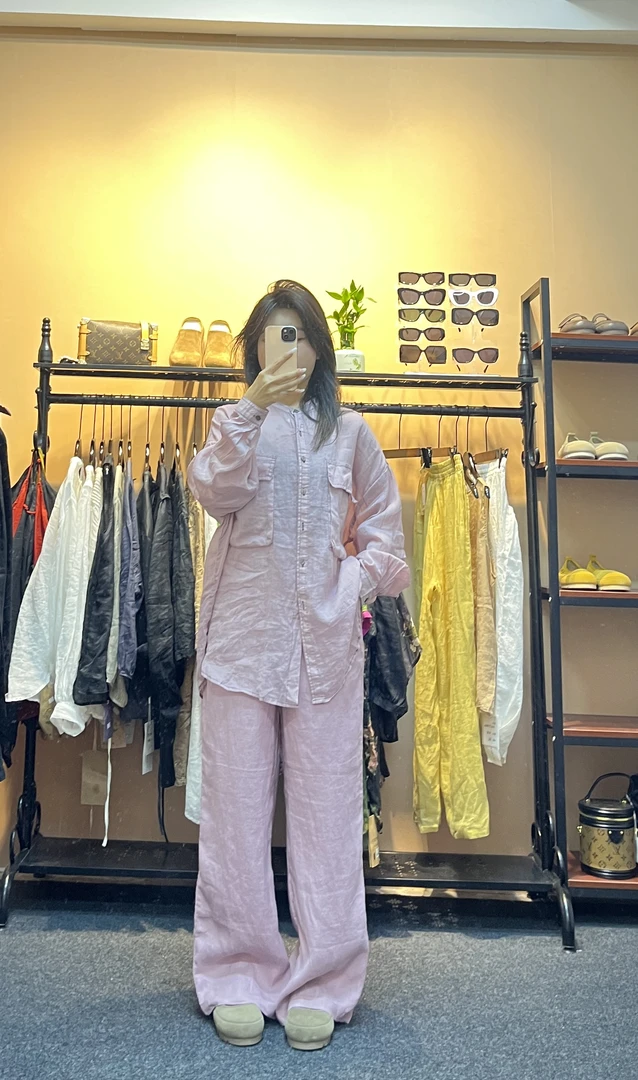 苎麻女夏休闲宽松显瘦防晒气质衬衫